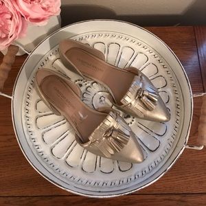Preppy Gold Tassel/Loafer Flats